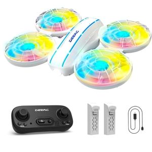 Mini Drone for Kids & Adults, D33 LED Remote Control Drone with 2 Batteries